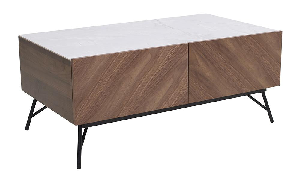 hoxton coffee table marble cermic wood black legs zenkki