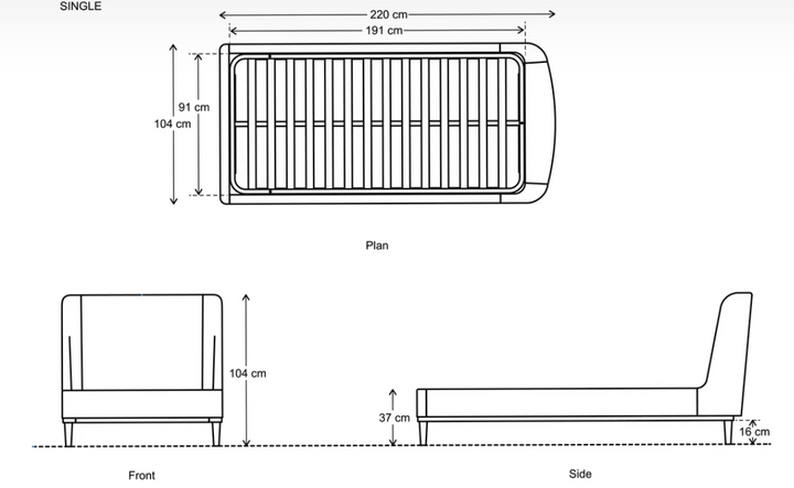 Swyft Bed 02 Teal Single