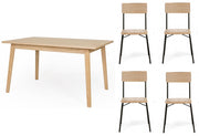 Woodman Dining Set (Table & 4 Chairs)